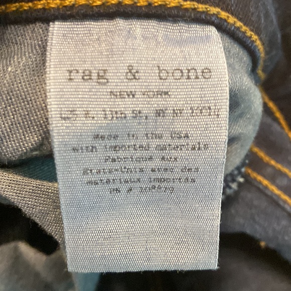 Rag & Bone The Skinny Women’s Jeans In Bruin Size 25 - Picture 9 of 13